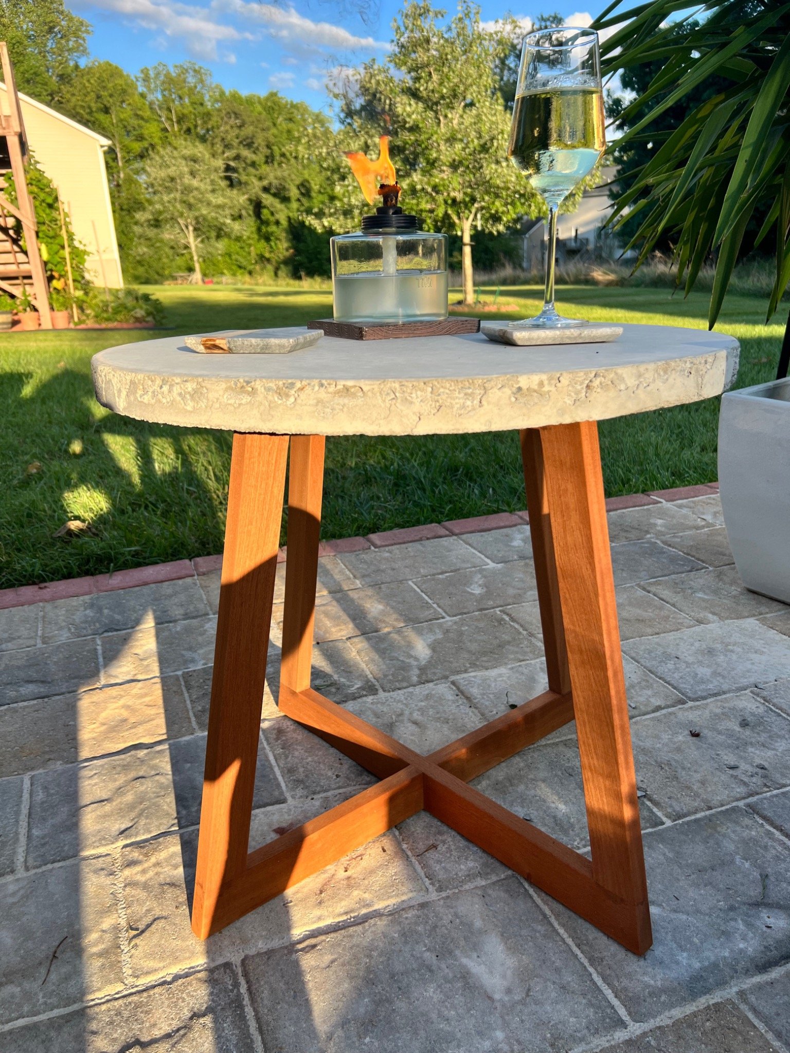 Concrete Patio Side Table