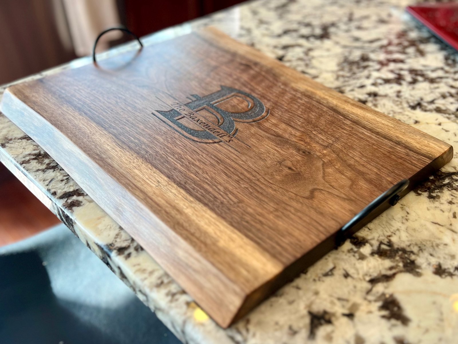 Engraved Walnut Serving Board