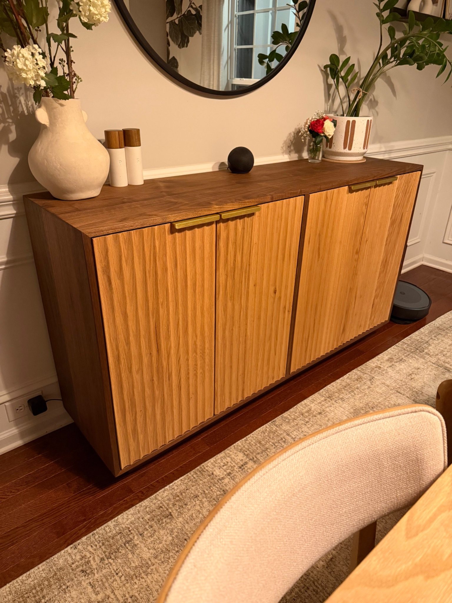 Fluted Sideboard Cabinet