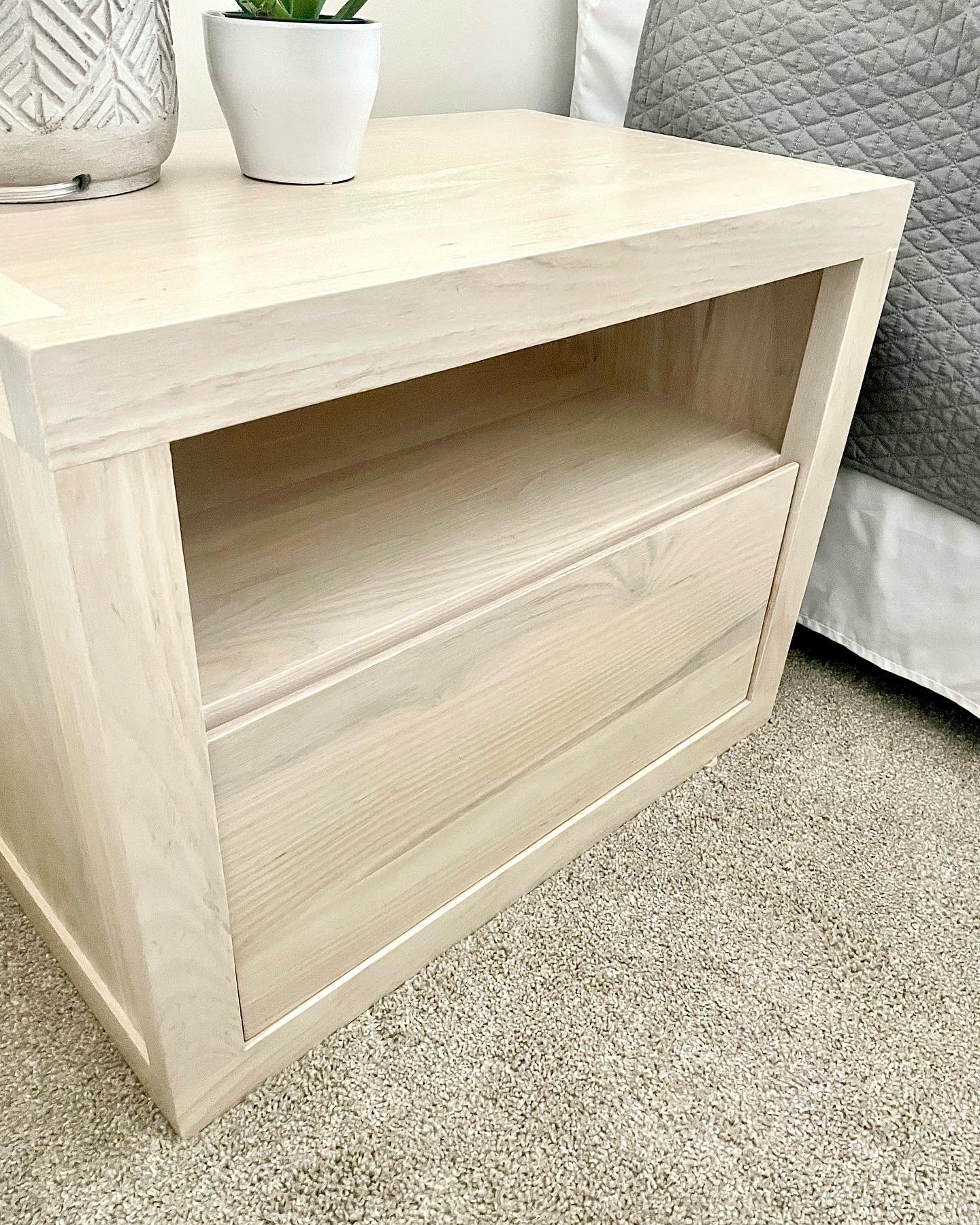 Modern White Nightstand