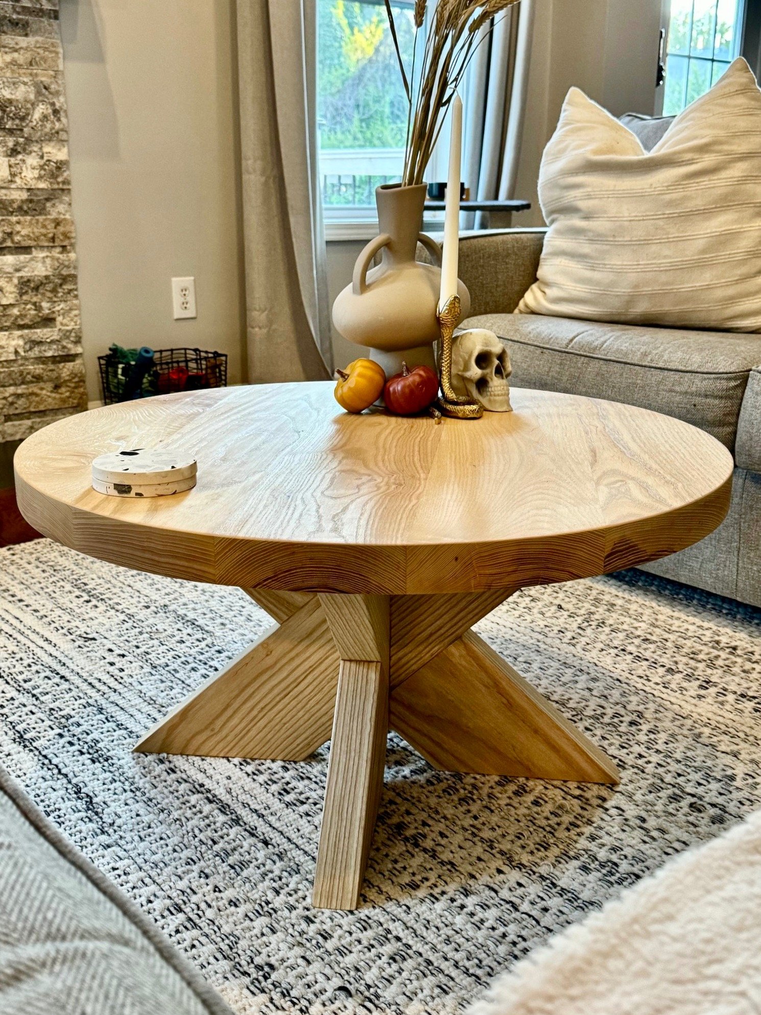 Round Oak Coffee Table