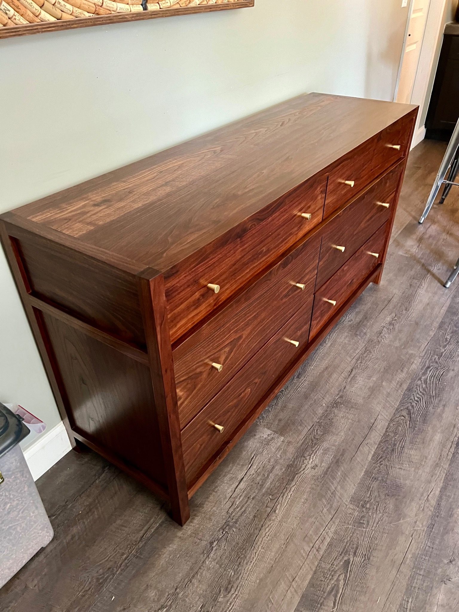 Walnut Modern Dresser
