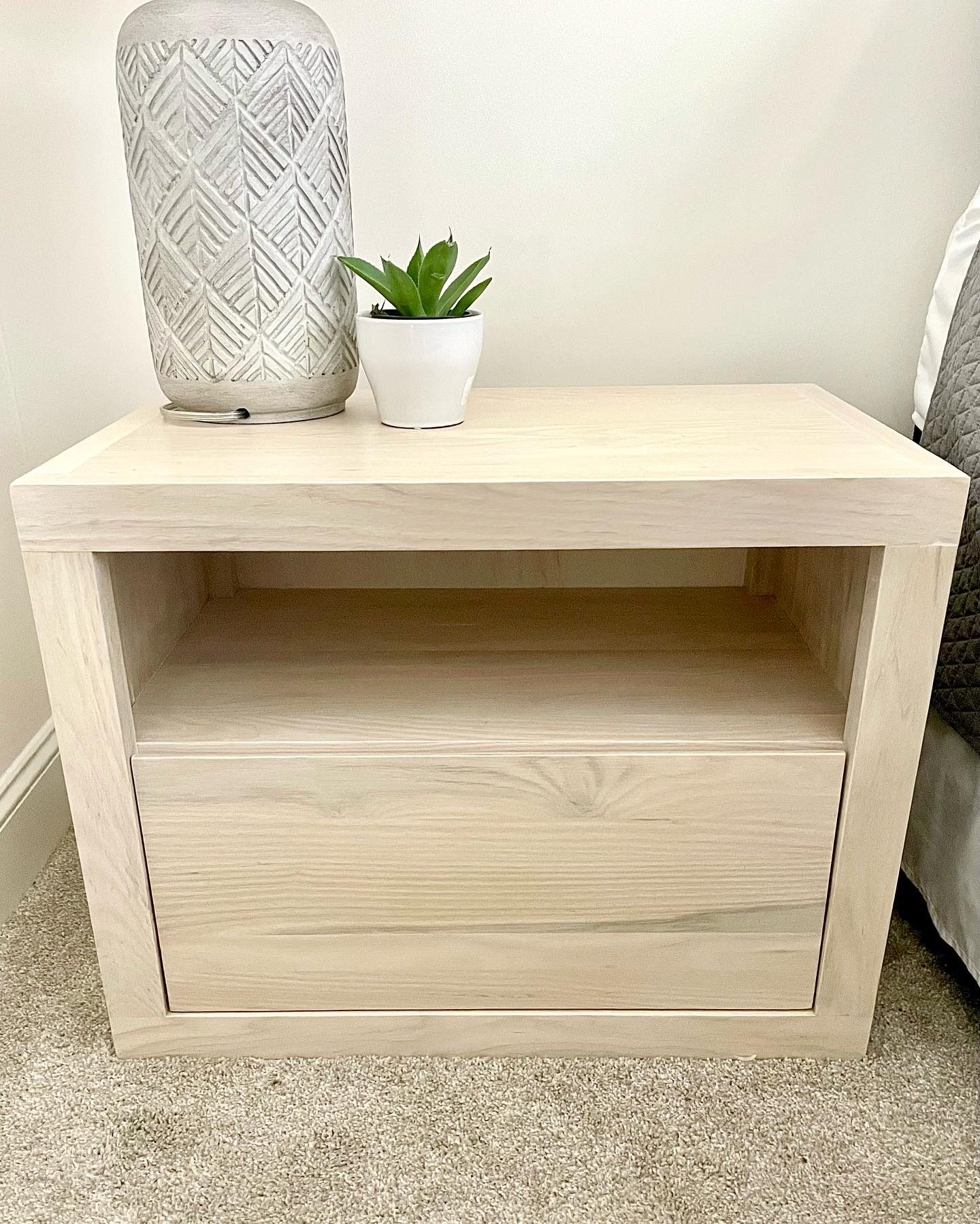 White Oak Bedside Table