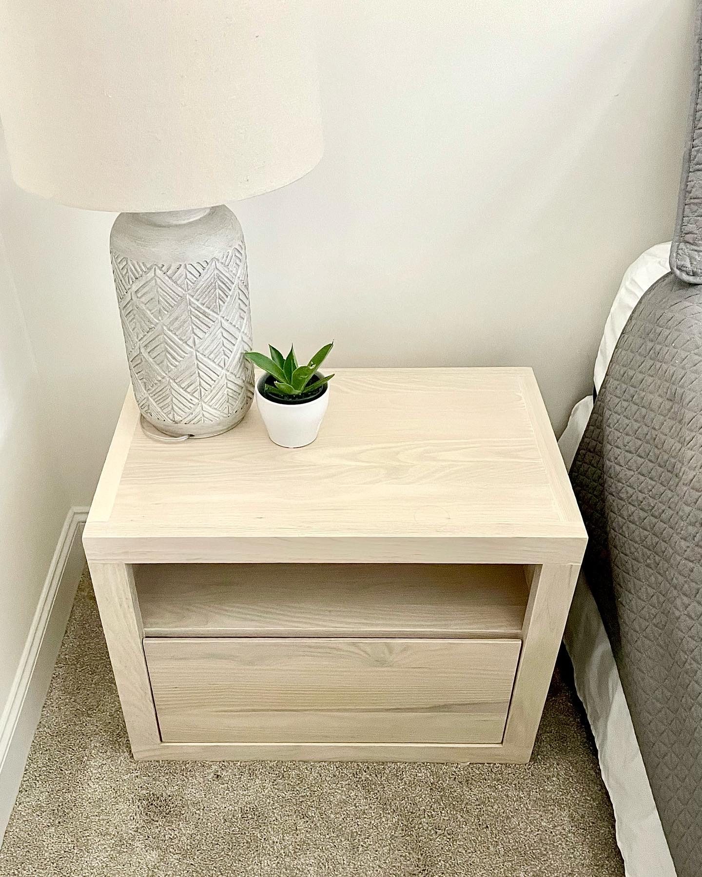 White Oak Storage Nightstand