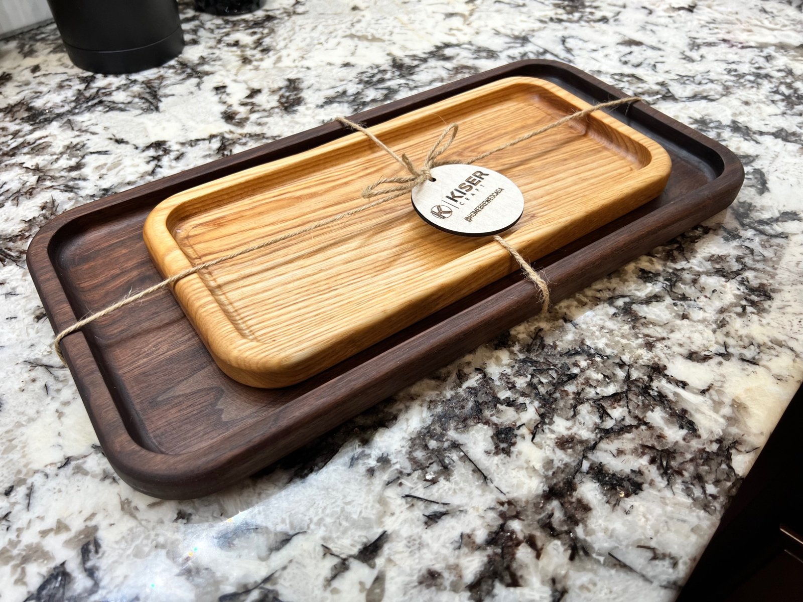Wood Serving Tray Set